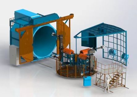 Équipement de rotation de la tour à trois bras Forgeage automatique contrôlé par PLC Forgeage rotatif en plastique