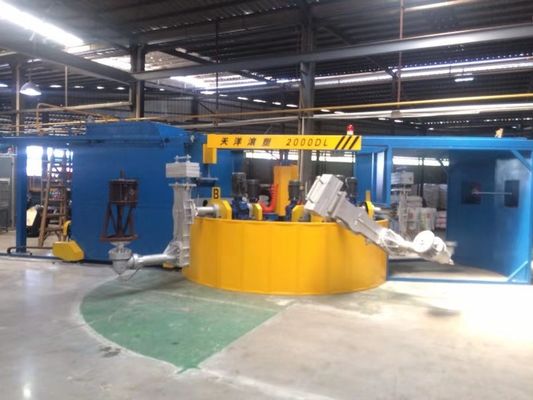 Petite machine de coulée à rotor à trois bras entièrement automatique